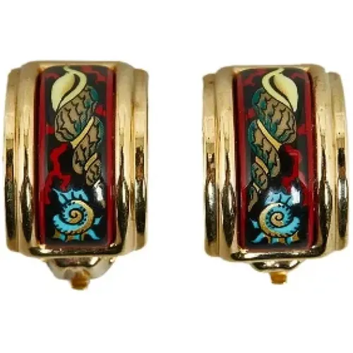 Pre-owned Metal earrings , female, Sizes: ONE SIZE - Hermès Vintage - Modalova