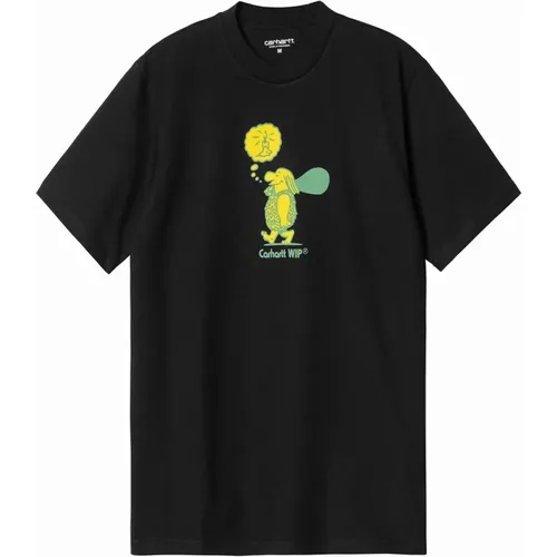 Cotton Logo T-shirt , male, Sizes: M - Carhartt WIP - Modalova