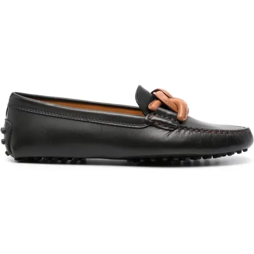 Schwarze flache Schuhe , Damen, Größe: 36 EU - TOD'S - Modalova
