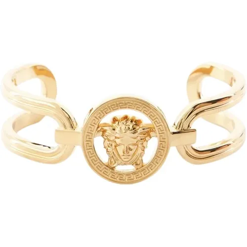 Gold Metall Handgelenk Armband , Damen, Größe: L - Versace - Modalova