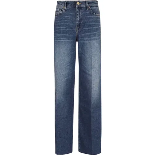 Blaue Elephant Flare Jeans , Damen, Größe: W28 - 7 For All Mankind - Modalova