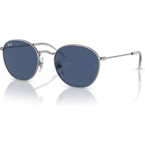 Round Metal Sunglasses Blue Lens , unisex, Sizes: 48 MM - Ray-Ban - Modalova