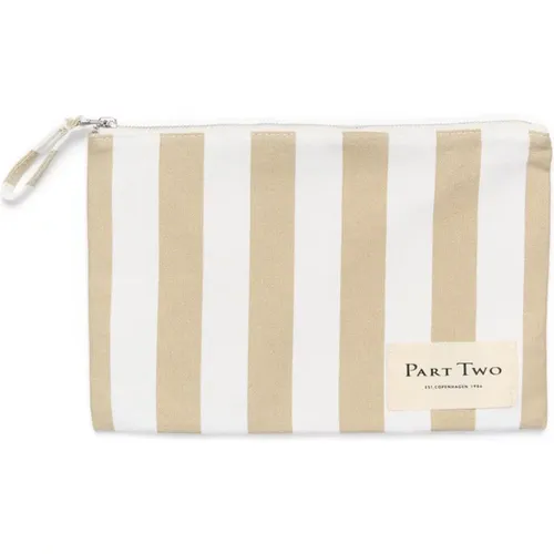 Striped Cotton Bag White Pepper , female, Sizes: ONE SIZE - Part Two - Modalova