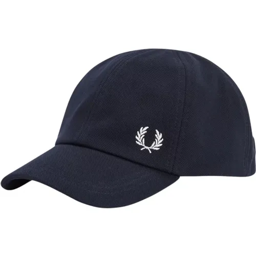 Classic Pique Cap Navy , male, Sizes: ONE SIZE - Fred Perry - Modalova