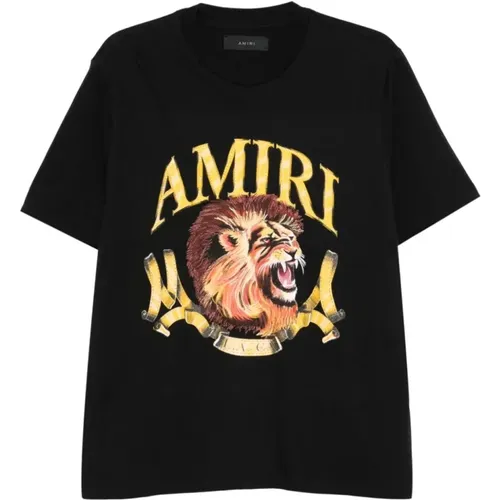 Lion Print Short-Sleeved T-shirt , male, Sizes: XL, S, M - Amiri - Modalova