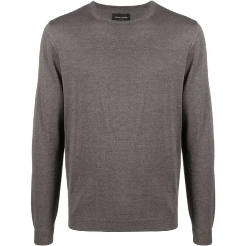 Stylischer Pullover mit Rundhalsausschnitt , Herren, Größe: 3XL - Roberto Collina - Modalova