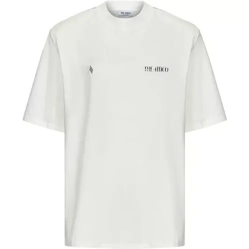 Weiße T-Shirts und Polos mit Silber-Logo , Damen, Größe: XS - The Attico - Modalova