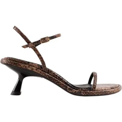Python Leather Sandals , female, Sizes: 4 UK, 5 UK - Souliers Martinez - Modalova