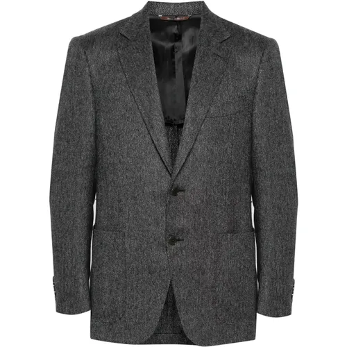 Classic Wool Jacket with 2 Buttons , male, Sizes: XL, M, L - Canali - Modalova