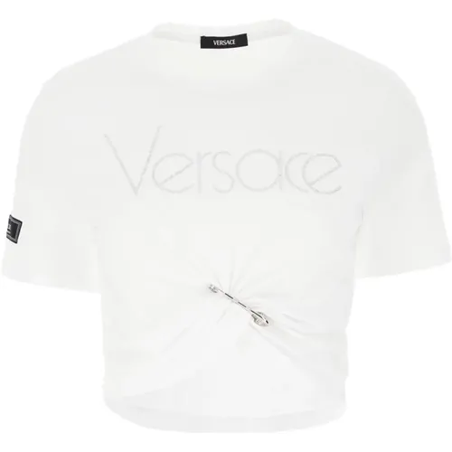 Casual Cotton T-Shirt for Men , female, Sizes: XS - Versace - Modalova