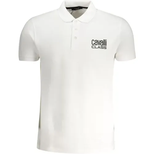 Cotton Polo Shirt with Print , male, Sizes: 2XL, M, XL, L - Cavalli Class - Modalova