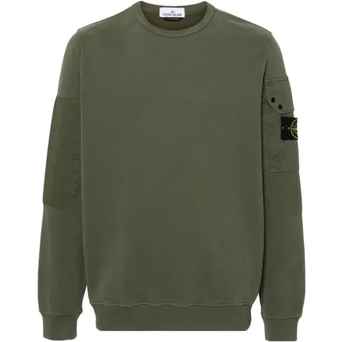 Grüner Pullover mit Klappentasche - Stone Island - Modalova