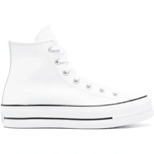 Weiße Sneakers mit Streifendetails , Herren, Größe: 42 1/2 EU - Converse - Modalova