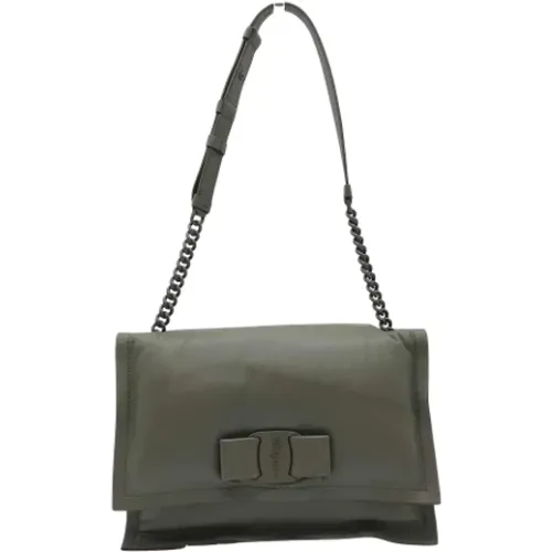 Pre-owned Leather shoulder-bags , female, Sizes: ONE SIZE - Salvatore Ferragamo Pre-owned - Modalova