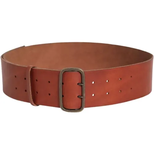 High Belt with washed calfskin buckle , female, Sizes: ONE SIZE - Forte Forte - Modalova