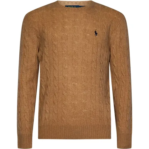 Cable-Knit Wool Sweater with Pony Embroidery , male, Sizes: M, S, L - Ralph Lauren - Modalova