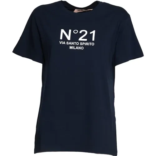 Blaue T-Shirts Polos für Frauen , Damen, Größe: S - N21 - Modalova