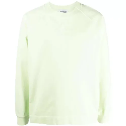 Fluoreszierender grüner Logo-Sweatshirt - Stone Island - Modalova