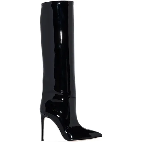 Knee-High Patent Leather Boots , female, Sizes: 4 1/2 UK, 5 1/2 UK, 6 UK, 3 UK - Paris Texas - Modalova