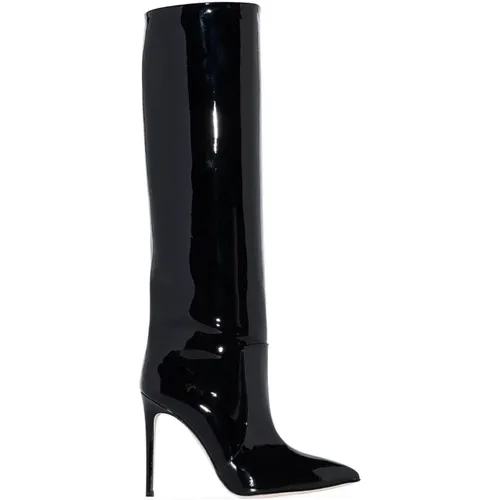 Knee-High Patent Leather Boots , female, Sizes: 4 1/2 UK, 5 UK, 5 1/2 UK, 8 UK, 6 UK, 3 UK - Paris Texas - Modalova