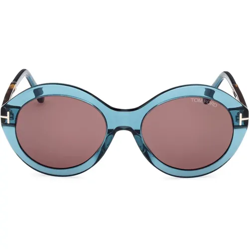 Transparent Oval Sunglasses , female, Sizes: 55 MM - Tom Ford - Modalova