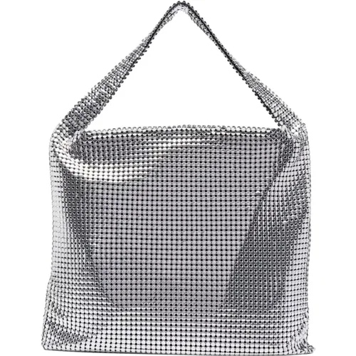 Silver Pixel Tote Bag , female, Sizes: ONE SIZE - Paco Rabanne - Modalova