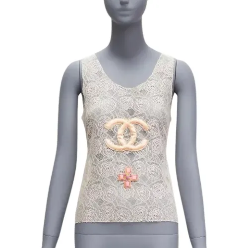 Pre-owned Cotton tops , female, Sizes: 3XL/4XL - Chanel Vintage - Modalova