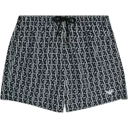 Shorts mit Kordelzug in der Taille und Logo-Print , Herren, Größe: 3XL - Emporio Armani - Modalova