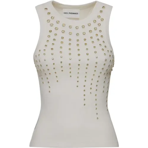 Baumwoll Tank Top , Damen, Größe: S - DES PHEMMES - Modalova