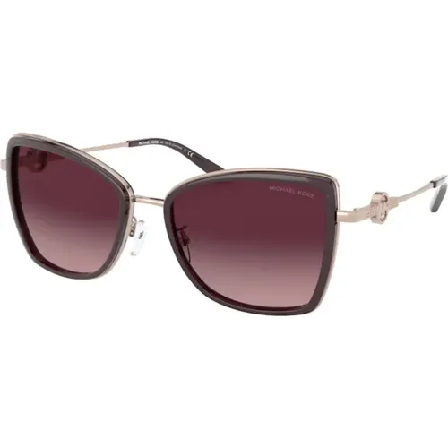 Violet/Burgundy Shaded Sunglasses Corsica , female, Sizes: 55 MM - Michael Kors - Modalova