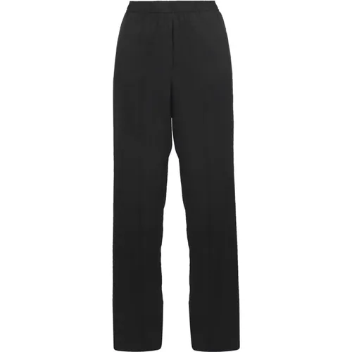 Straight Twill Pants with Elastic Waist , female, Sizes: XS, S - 8pm - Modalova