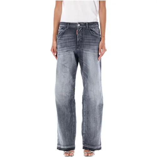 Wide Denim Jeans , female, Sizes: S - Dsquared2 - Modalova