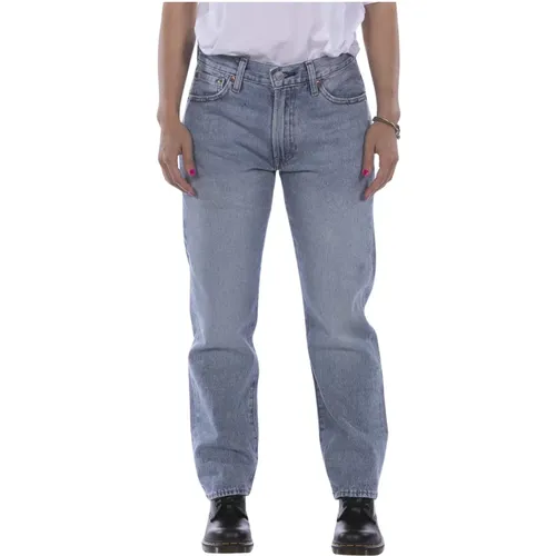 Levi's, 551Z Straight Crop Jeans Blau , Herren, Größe: W32 - Levis - Modalova