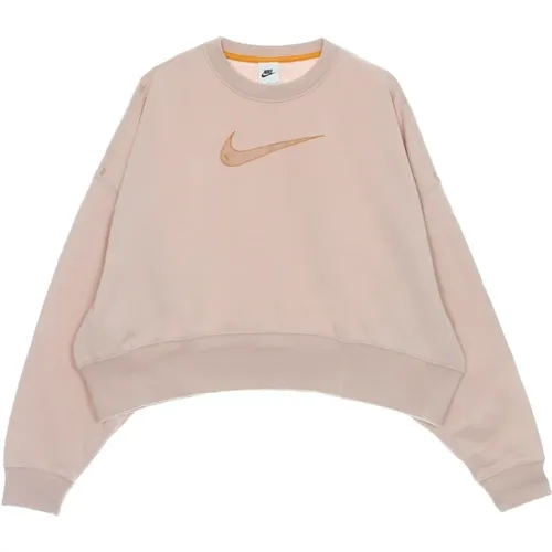 Leichter Crewneck Sweatshirt , Damen, Größe: M - Nike - Modalova