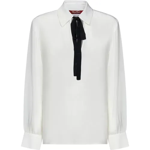 Silk Crêpe de Chine Blouse , female, Sizes: L - Max Mara - Modalova