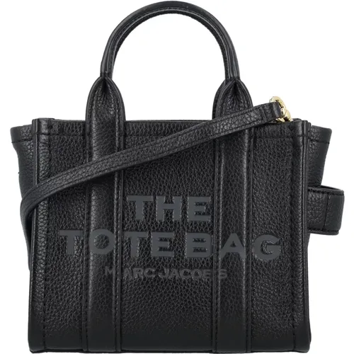 Schwarze Mini Tote Leder Tasche - Marc Jacobs - Modalova