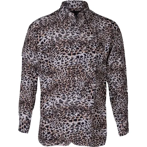 Men's Viscose Shirt, Pointed Collar, Chest Pocket, Made in Italy , male, Sizes: S, M, L - Gabriele Pasini - Modalova