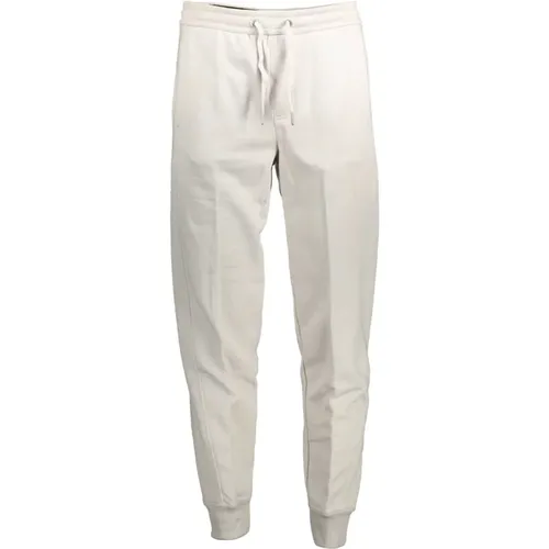 Sporty Grey Mens Pants with Elastic Waist , male, Sizes: 2XL, L, M, XL - Calvin Klein - Modalova