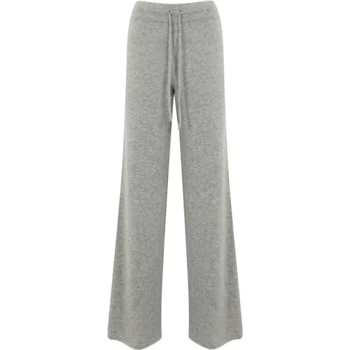 Kaschmir Wollmischung Graue Weite Hose , Damen, Größe: M - MC2 Saint Barth - Modalova