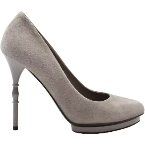 Suede Heels , female, Sizes: 4 1/2 UK - Gucci Vintage - Modalova