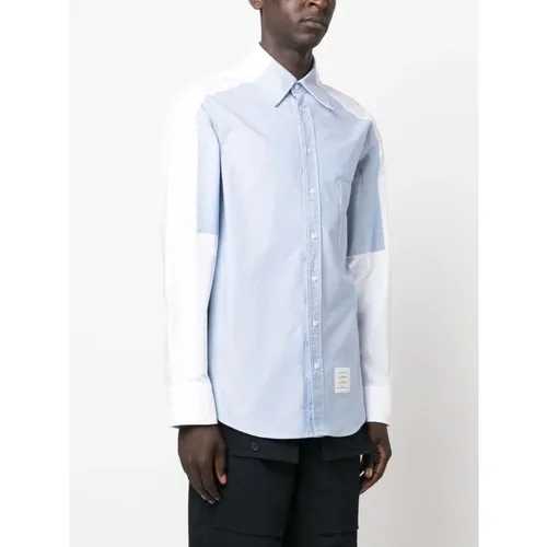 Oversized White Oxford Cotton Shirt , male, Sizes: L, M - Thom Browne - Modalova