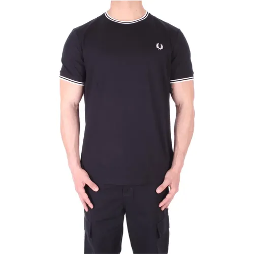 Iconic Logo Baumwoll-T-Shirt für Herren , Herren, Größe: 2XL - Fred Perry - Modalova