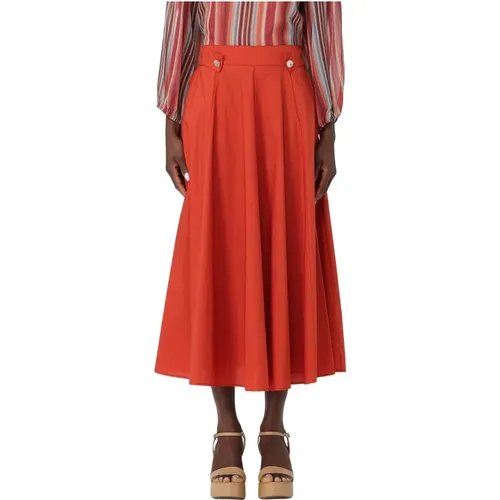 Long Ruffled Skirt , female, Sizes: M - Liu Jo - Modalova