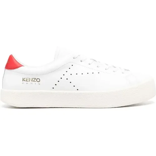 Herren Low Top Leder Sneakers , Herren, Größe: 41 EU - Kenzo - Modalova