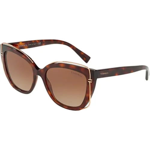 Havana/Light Shaded Sunglasses , female, Sizes: 54 MM - Tiffany - Modalova