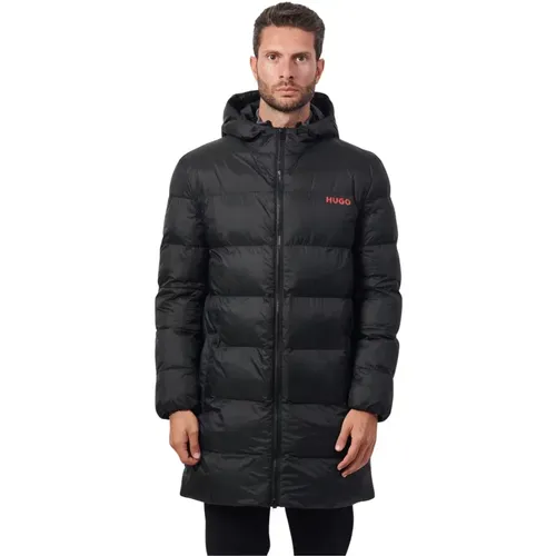 Quilted Waterproof Long Coat , male, Sizes: S, 2XL - Hugo Boss - Modalova