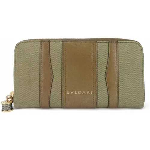 Pre-owned Canvas portemonnaies , Damen, Größe: ONE Size - Bvlgari Vintage - Modalova