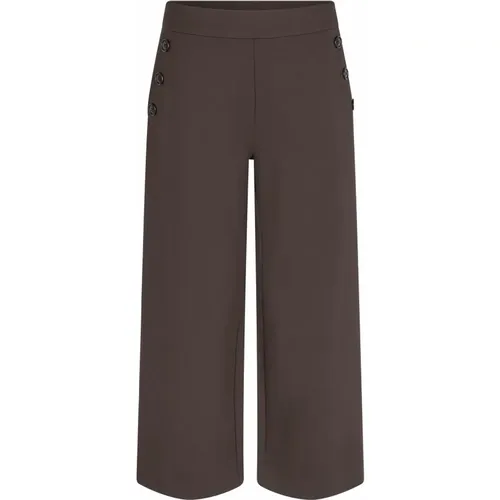 Stilvolle Cropped Hose Kaffeebohne , Damen, Größe: 2XL - Masai - Modalova