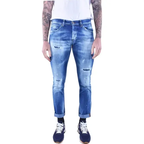 Skinny Ripped Jeans for Men , male, Sizes: W30, W34, W33, W31 - Dondup - Modalova