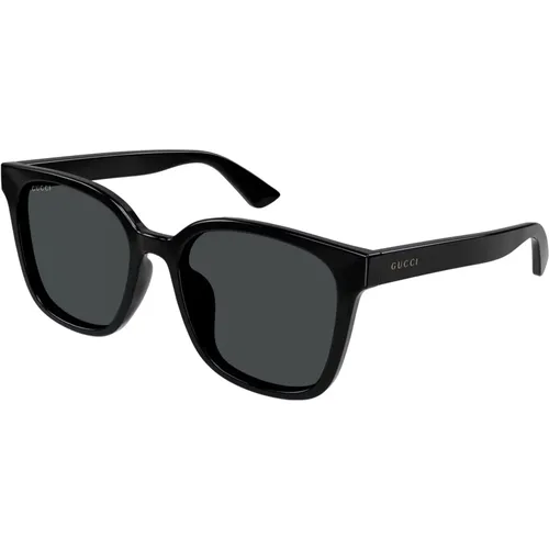 Schwarze/Rauch Sonnenbrille Gg1346Sk , Herren, Größe: 56 MM - Gucci - Modalova